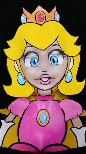 WHERE DID MY NOSE GO?! 👃 #PrincessPeach #SuperMario #illusionmakeup #makeuptutorial #faceart