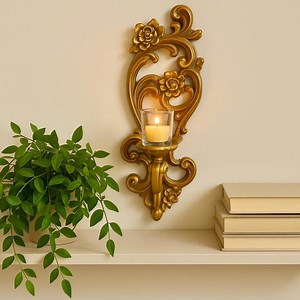 Vintage Homco Hollywood Regency Gold Wall Sconce, Made in the USA - 1971 - Etsy