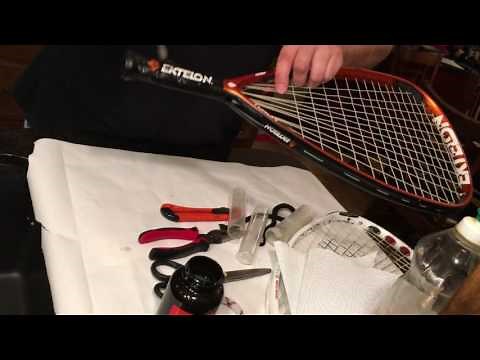 Regripping a racquetball racquet