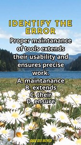 3.8K views · 91 reactions | Identify The Error 307 #English #englishgrammar #englishlesson #englishlearning #quiz | Quizbee World | Facebook