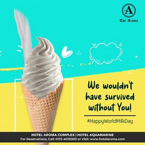 Ever wonder what we'd do without Milk? It would mean a life without Butter, Paneer, Cheese & Cream! Now, that wouldn't have been nice, right? Thank goodness for Milk! Have a Vitamin packed refreshing cup of Milk, this World Milk Day!🥛😋 #worldmilkday #worldmilkday2022 #milkday #milk #dairy #purity #puremilk #dairyfarmers #HotelAroma #Chandigarh | Hotel Aroma Chandigarh