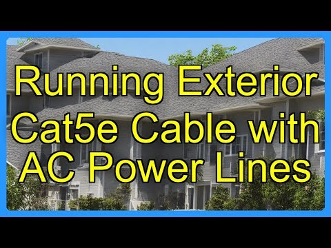 Running Exterior Cat5e Cable with AC Power Lines