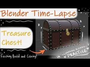 Making A Treasure Chest In Blender! - Blender Learner - Blender Time-Lapse