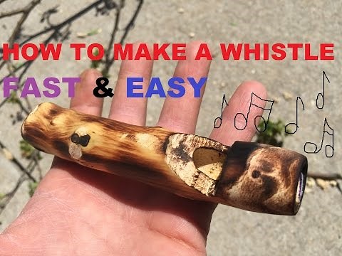 How to make a wooden train whistle noisemaker Fast & Easy