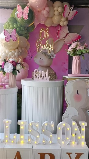 baby shower niña 💞🌻 Gracias por la confianza o #decoracionesglobos #decoracionpersonalizada #niña