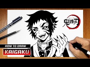 How to draw Kaigaku from Kimetsu no Yaiba