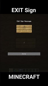 EXIT SIGN | MINECRAFT | JAVA #minecraft #minecrafttutorial