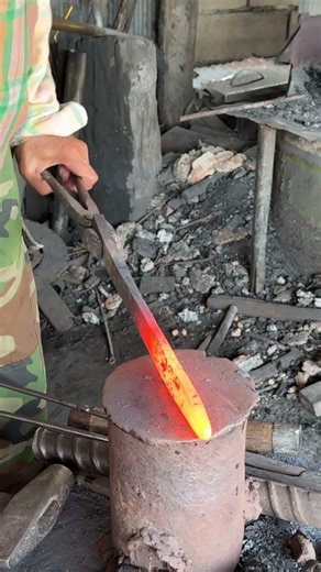 The Satisfying Process of Building a Knife From Steel Scraps #blacksmith #asmr #shorts