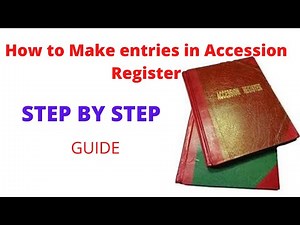 Accession Register in Library | For beginners | For Students #StockRegister #Lis #ShelfList #books