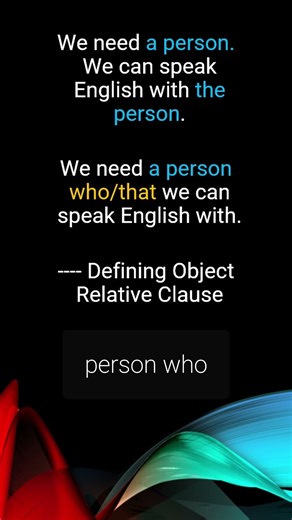 Relative Clause -- Object Form #learnenglish #learngrammar #bbenglish