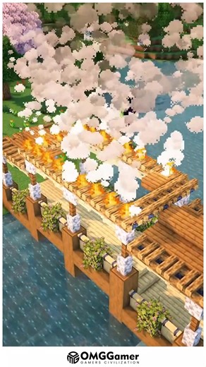 OMGGamer on Instagram: "🌉 Easy Bridge in Minecraft With Simple Design and Cozy Survival Style ✨ 🌉 🌉✨ Build an easy and beginner-friendly bridge using basic wood or stone blocks. Add fences, slabs, and lanterns to make it safe, functional, and visually pleasing for rivers, valleys, or village paths. 🏡🌿 #MinecraftBridge #EasyBuild #SurvivalMinecraft #CozyBuild #MinecraftIdeas"