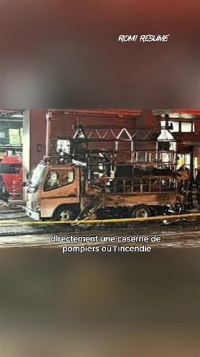 Japon : un camion de cuisine prend feu, les pompiers interviennent vite