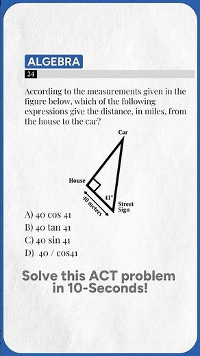 Solve Distance Problems Fast – ACT Trig Secrets Revealed! 🎯