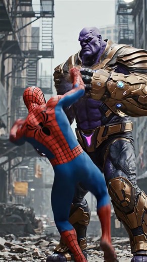 Spider-Man fight thanos 🥶😲