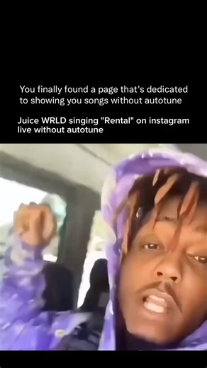 memes and movies on Instagram: "Juice WRLD sings “Rental” on Instagram Live without autotune, showing raw emotion and melodic control. The unreleased track circulated around 2018, highlighting heartbreak, addiction themes, and vulnerability. His natural voice, freestyle delivery, and honest tone reveal artistry that resonated deeply with fans before his passing worldwide today as legacy endures. It became his most famous unreleased song, gaining massive attention online. “Rental” spread across f