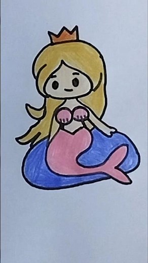 How To Draw Ariel The Little Mermaid🧜‍♀️#shorts #youtubeshorts #trending #ytshorts #drawing #mermaid