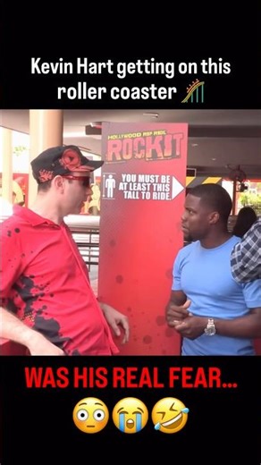 “I’m a grown man!” 😂 #kevinhart #rollercoaster #funfair #jimmyfallon #jimmykimmel