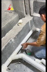The whole process of bathroom drainage installation #plumbing #bathroom #drainagepipe #plumbingrepair #drainagesolutions | Electric & Plumber-work