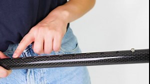 KMINA - Folding Carbon Fiber Crutches (x2 Unit, Open Cuff) and Crutches Tips 3/4 inch Heavy Duty (x2 Units)