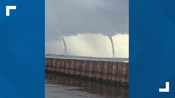 WATCH: 2 waterspouts spin side-by-side off Florida coast