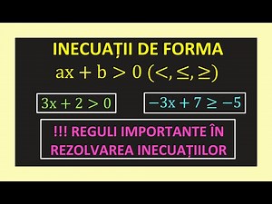 INECUATII GRADUL I IN R N Z DE FORMA ax+b CLASA 8 MATEMATICA EXERCITII REZOLVATE EVALUARE NATIONALA