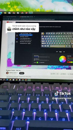 Trả lời @w.cuong cách cài đặt driver aula f75, chỉnh led theo nhạc.