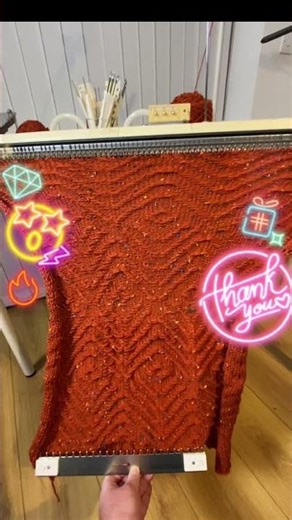 Fun on knitting machine and using a punch card #knittingmachine