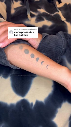 Minimal Moon Phases Tattoo Cassini Design - Inkbox