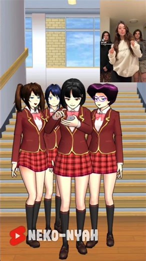 Rina and Friends recreating viral TikTok trend 😹 #sakuraschoolsimulator #shorts #tiktok #meme #trend