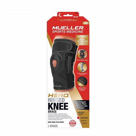 Mueller Sports Medicine HERO™ Hinged Knee Brace, OSFM, Black - Walmart.com