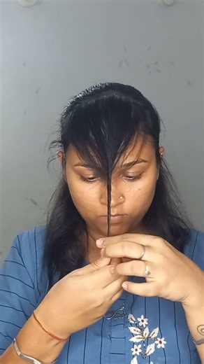 Easy front bangs haircut hack at home #frontbangs#haircut #hairhack #diyhaircut #ytshorts