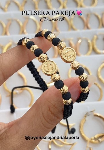 Pulseras de macramé en oro 18K para parejas