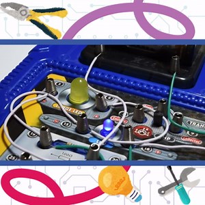 Playz Electrical Circuit Board Engineering Kit for Kids with 25+ STEM Projects Teaching Electricity, Voltage, Currents, Resistance, & Magnetic Science | Gift for Children Age 8, 9, 10, 11, 12, 13+