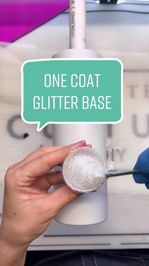 Quick and Easy Glitter Application Method for Waterslide Tumbler Tutorial