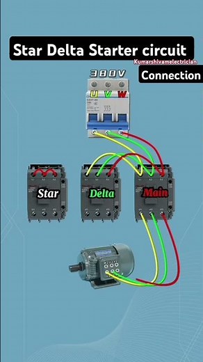 💯 #star Delta starter connection diagram