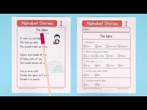 Alphabet Stories Letter I Reading Comprehension Worksheet