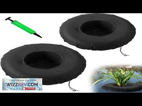 DECOHS 2 Pack Floating Planters for Ponds 2 Sizes Woven Fabric Floating