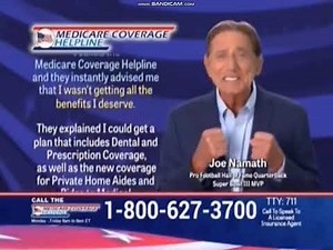 Medicare Coverage Helpline TV Commercial: 'Call The Number On Your Screen Now Featuring Joe Namath'