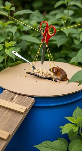 Shocking! Kitchen tools turn trap, mouse caught in seconds #KitchenHacks #PestControl #LifeHack