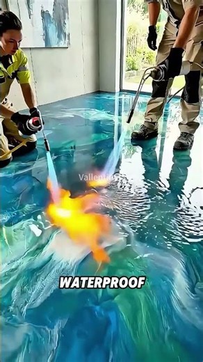 This Crystal-Clear Epoxy Floor Trend Is Taking Over U.S. Homes #epoxyfloor #usa #shorts