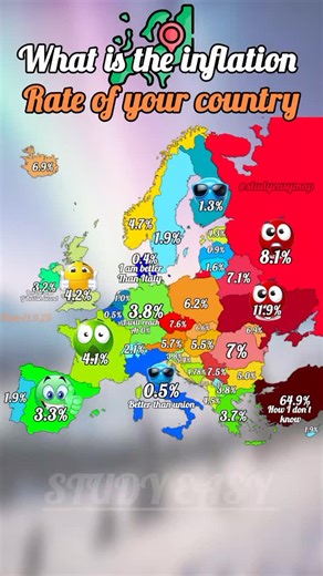 WHAT IS THE INFLATION RATE OF YOUR COUNTRY? #inflation #inflationsschutz #country #europe #viralreels #viralvideos #reels #reel | STUDY EASY | Facebook
