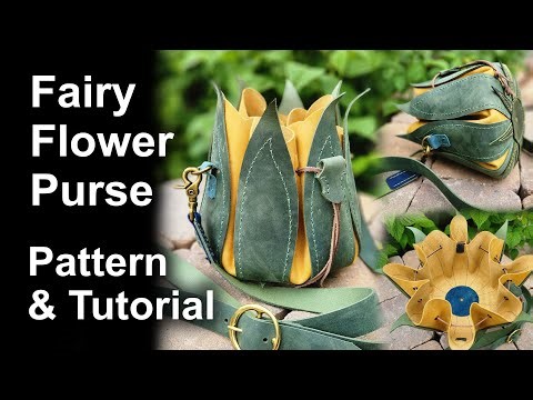 How to make a Fairy Flower Purse - PDF Leather Pattern and DIY Tutorial - It's Not a Tulip