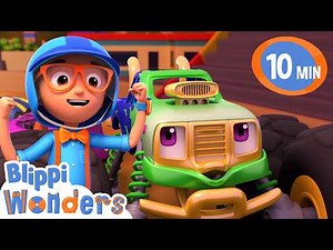 D.Bo Becomes a Giant Monster Truck! 🚜 | Blippi Wonders | Tiny Dance Club