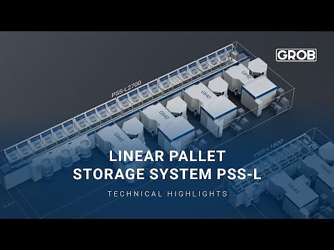 GROB linear pallet storage system PSS-L – 3D Product Animation