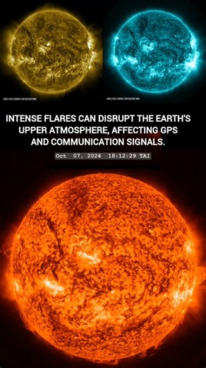 only one 2s on Instagram: "The Sun has released two powerful X-class solar flares, the most intense category of flares, on October 7, 2024. This video compilation from NASA's Solar Dynamics Observatory (SDO) shows the events in multiple wavelengths of extreme ultraviolet (EUV) light. The flares originated from an active sunspot region named AR13842. The first flare peaked at an X2.1 class, followed less than 30 minutes later by an X1.0 class flare. Solar flares are powerful bursts of radiation t