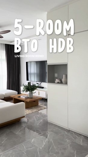 5 Room BTO HDB Living Room Reno Ideas