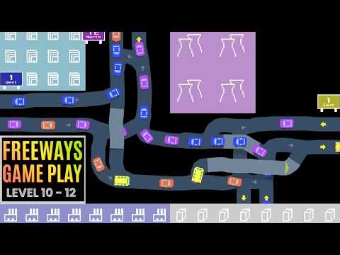 Freeways Game Gameplay Level 10 to 12 | Building Road Networks and Simulating Traffic