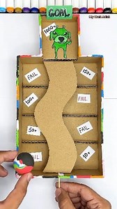 GoG the green alien Dog Cardboard Wobble Roll ball Gameplay DIY #reels #gogthealiendog | Mycraft Artists