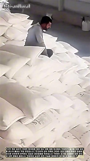 안전하게 포대를 빼내는 하역 작업 #process #technique #unloading #engineering #logistics