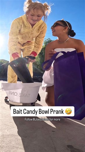 Bait Candy Bowl Prank 🤣 #Pranks #JoeySalads #ViralVideos | Joey Salads